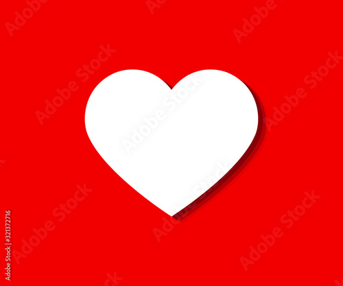Red heart shape. Love symbol.