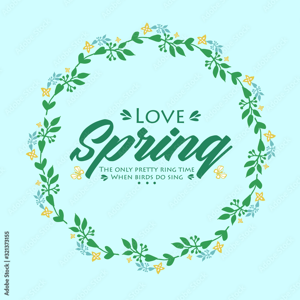 Element design of leaves and wreath frame, for love spring poster design. Vector Element design of leaves and wreath frame, for love spring poster design. Vector
