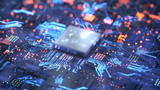 Central Computer Processors CPU concept. 3d rendering,conceptual image.