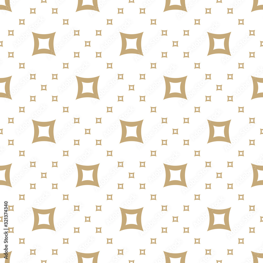 Golden vector seamless pattern. Simple geometric texture with small ...