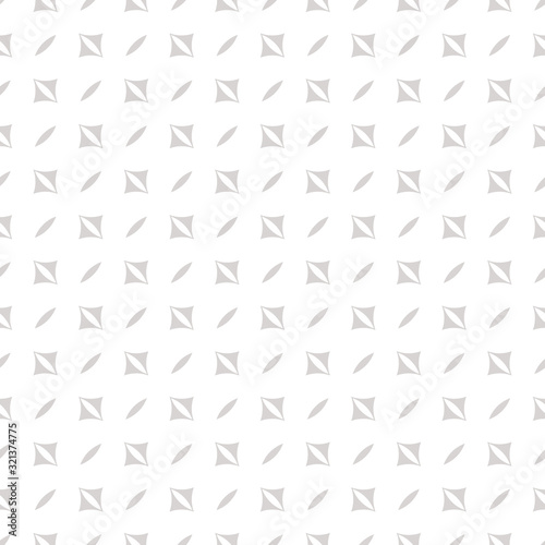 Subtle minimalist geometric seamless pattern with small squares, lines, strokes. Abstract vector texture. Minimal white and gray background. Simple repeat design for decor, textile, wallpapers, cloth
