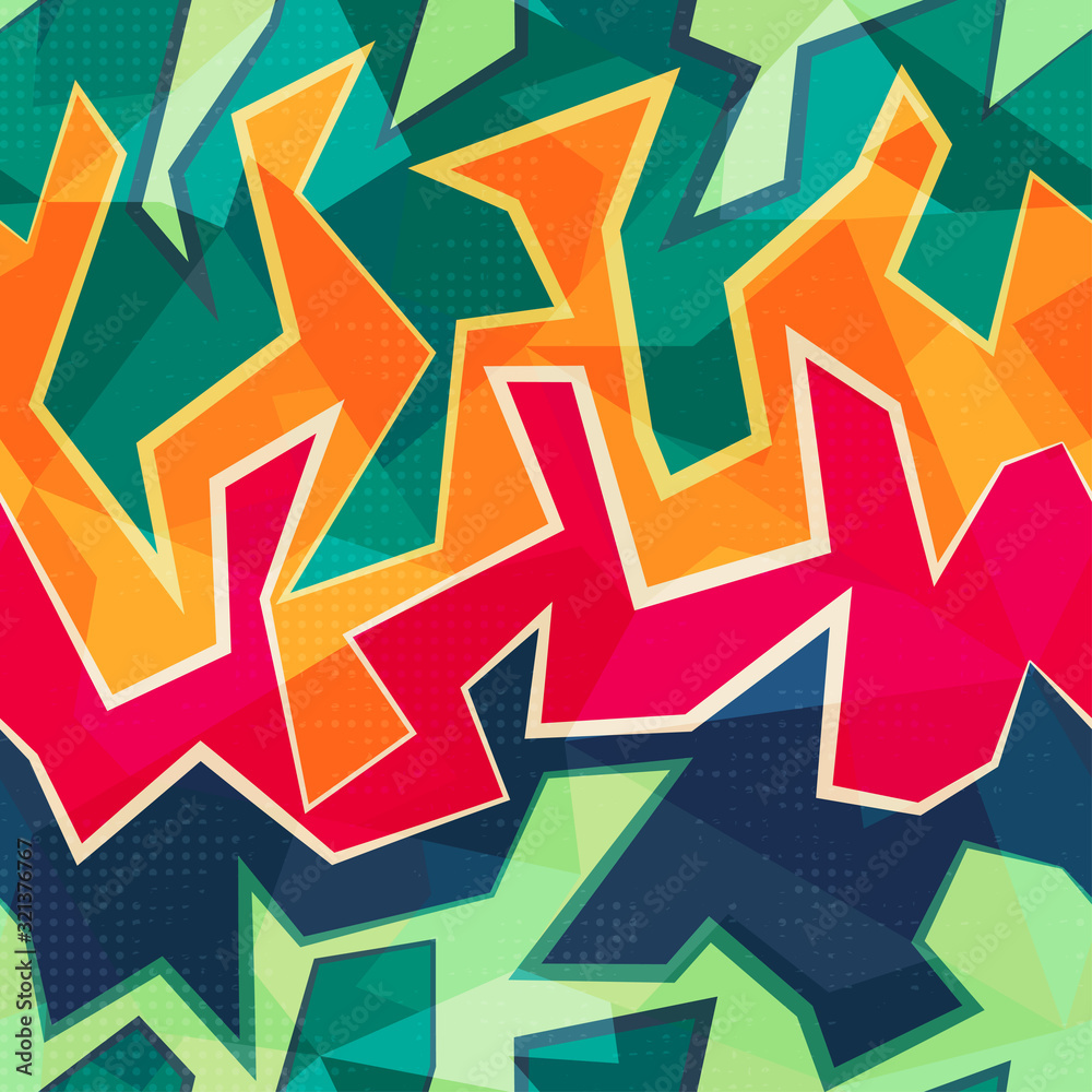 colored graffiti seamless pattern colored graffiti seamless pattern