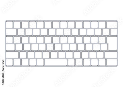 デスクトップパソコンのキーボードとマウス-白