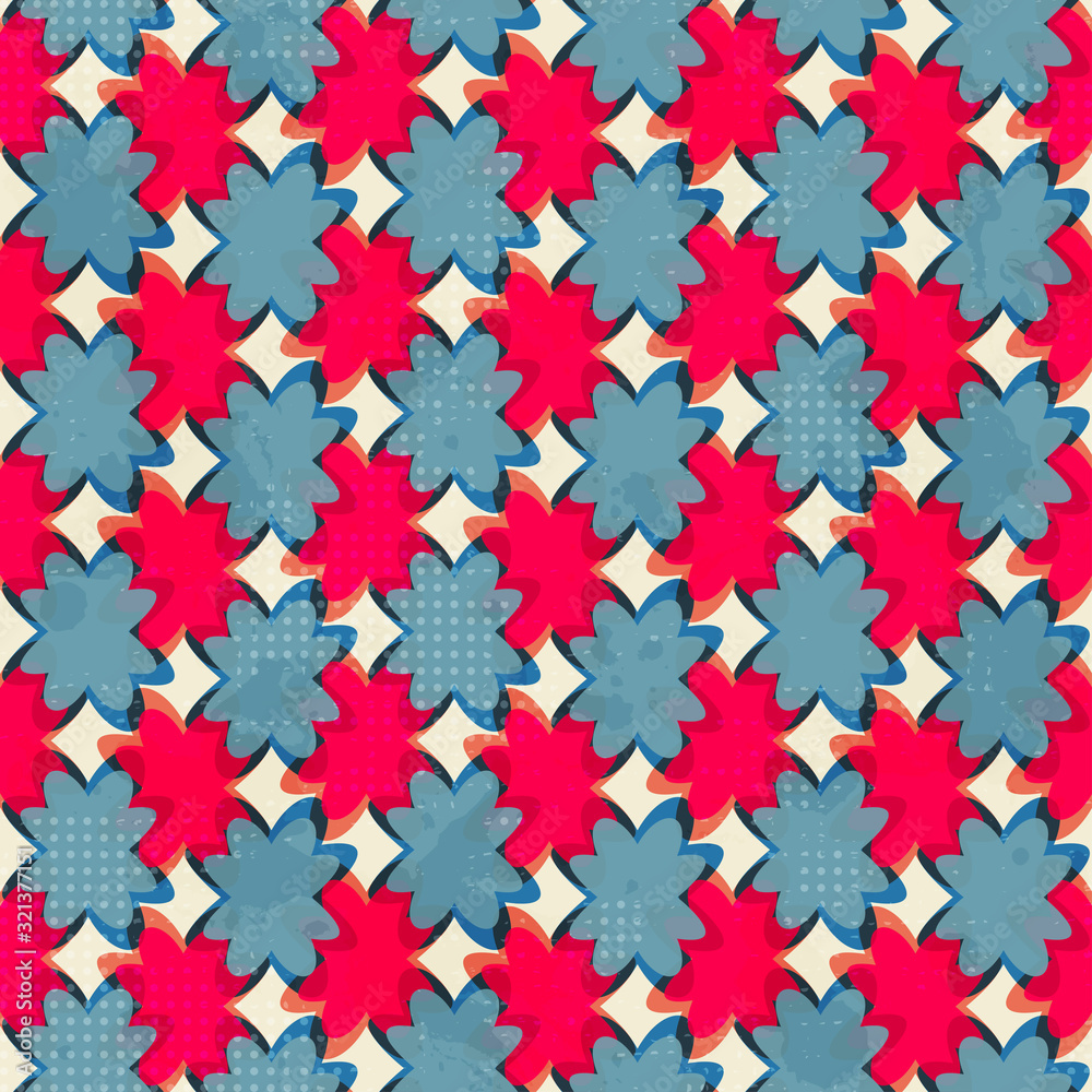 geometric flowers seamless pattern geometric flowers seamless pattern