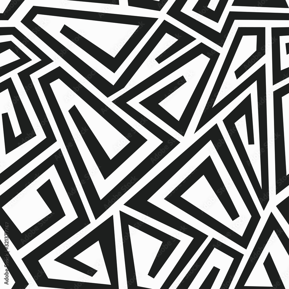 monochrome curve maze seamless pattern monochrome curve maze seamless pattern