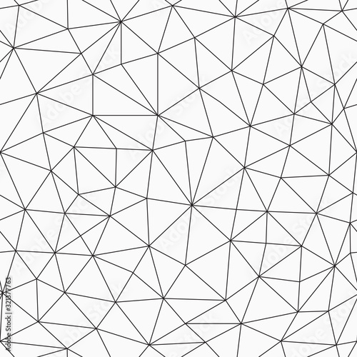 monochrome contour triangles seamless pattern