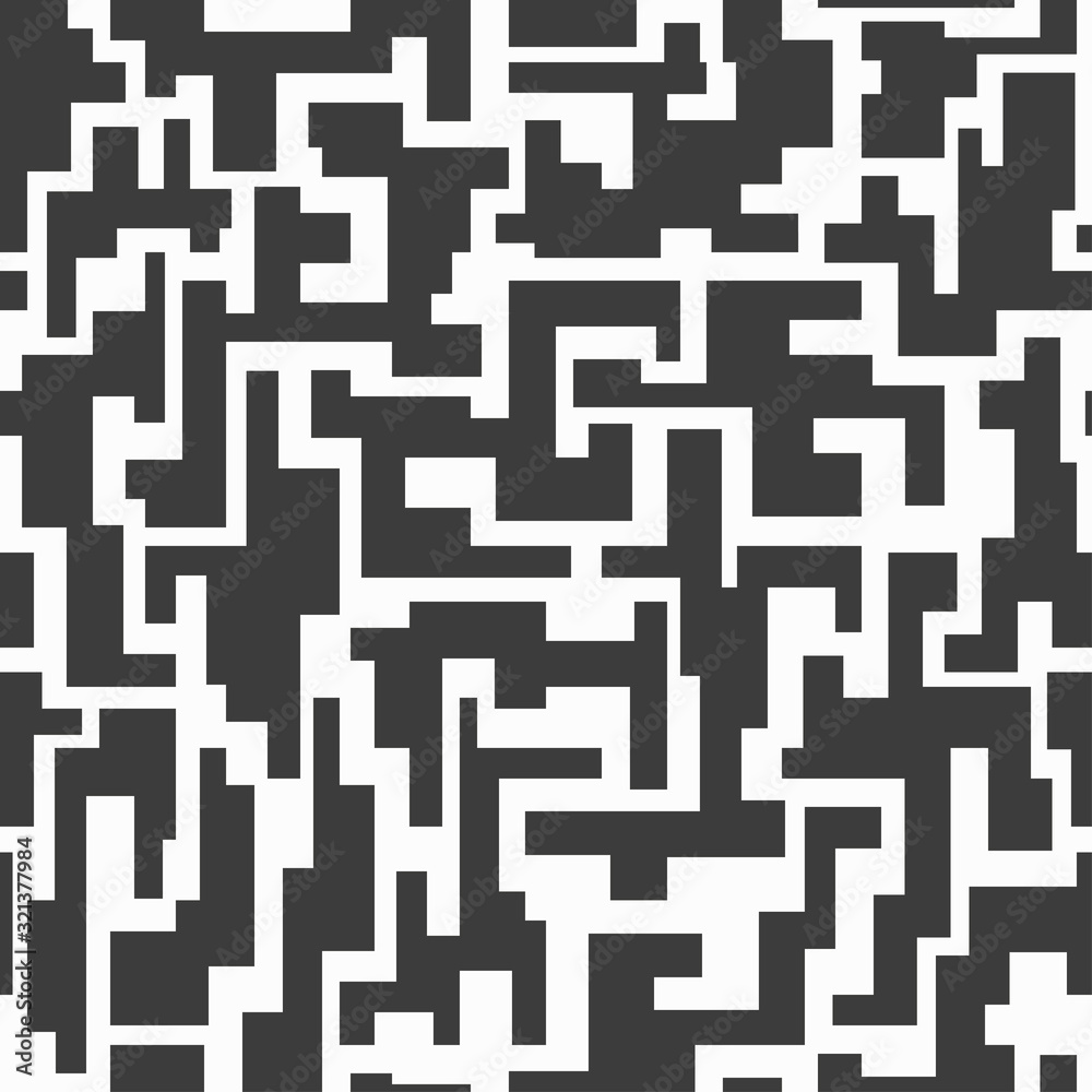 monochrome tech seamless pattern