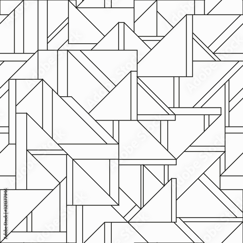 Obraz na płótnie monochrome retro triangle seamless pattern