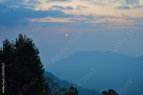 Blue ridge parkway scenic landscape appalachian Mountains Ridges sunrise layers over great smoky Himalayan mountains range