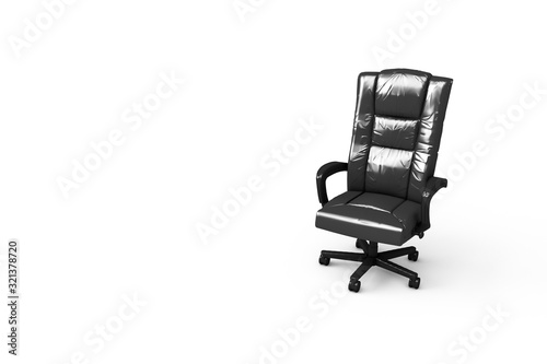 3D Rendering of Standard Office Chair on White © GeniusMinus