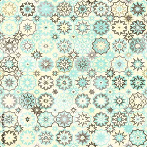 snowflakes vintage seamless pattern