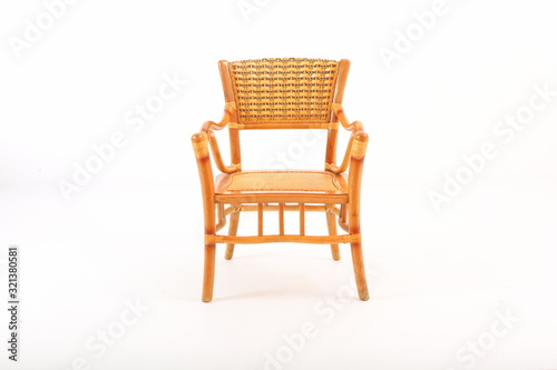 In some Asian countries and China  craftsmen use cane or wicker furniture on a white background. It can make people relaxed and happy. Usually this material can be used for backrest  rocking chair  ta