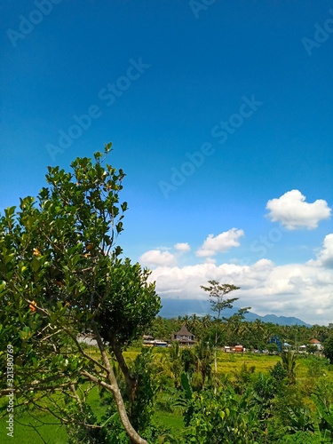 Natural scenery with a bright and beautiful sky background