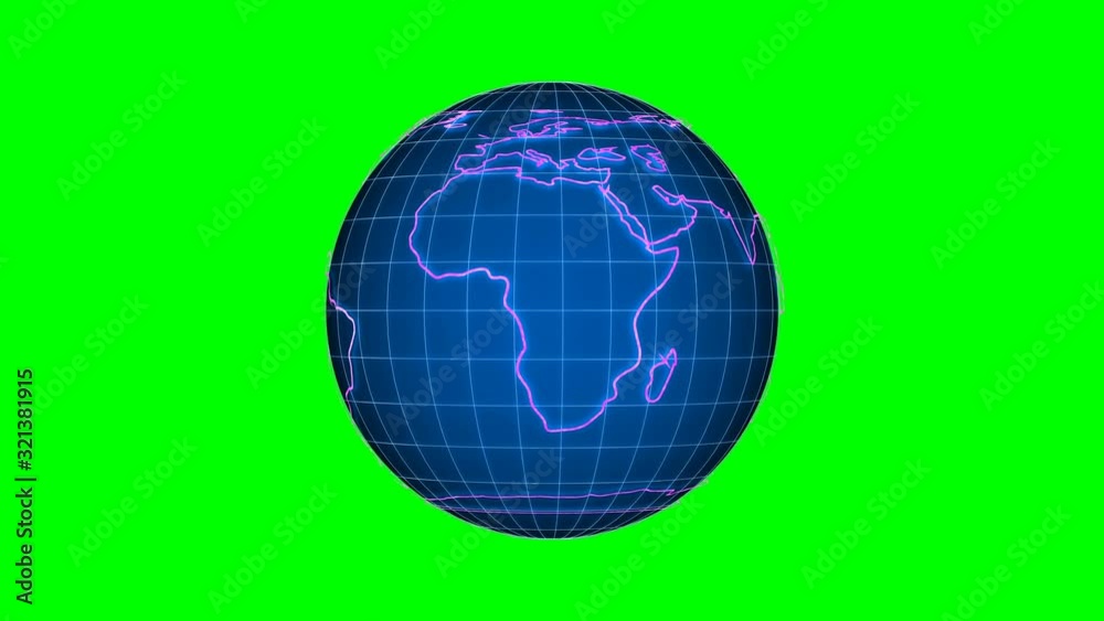 globe on green background. Isolated 3D render globe on green background. Isolated 3D render