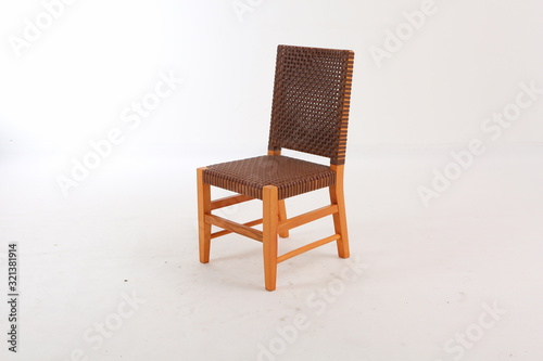 In some Asian countries and China  craftsmen use cane or wicker furniture on a white background. It can make people relaxed and happy. Usually this material can be used for backrest  rocking chair  ta