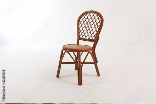 In some Asian countries and China  craftsmen use cane or wicker furniture on a white background. It can make people relaxed and happy. Usually this material can be used for backrest  rocking chair  ta