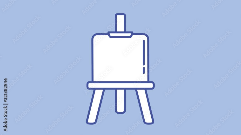 Easel line icon on the Alpha Channel Easel line icon on the Alpha Channel