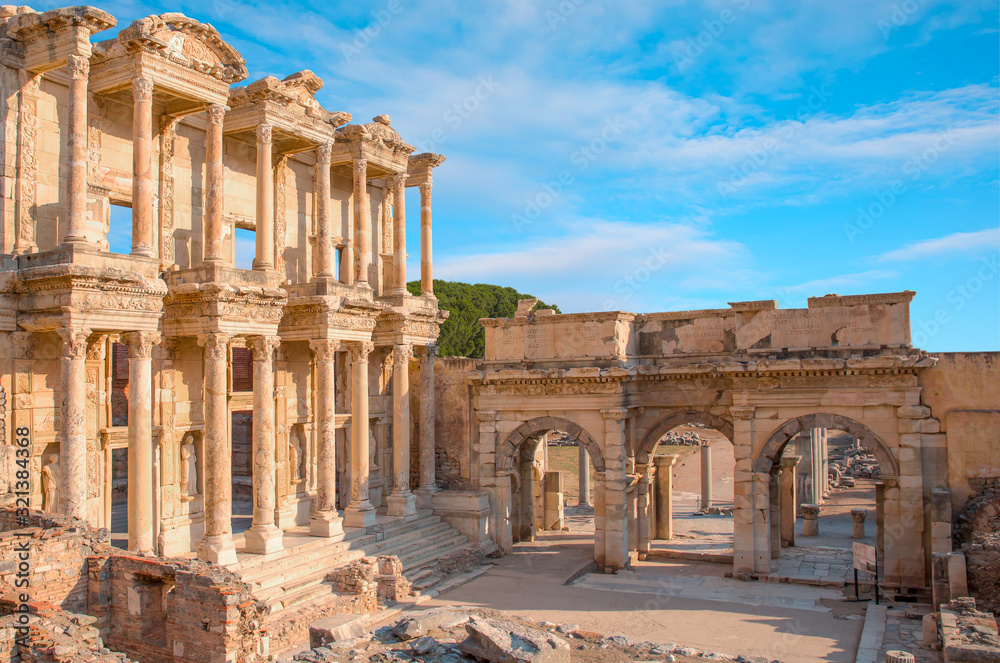 Celsus Library in Ephesus ancient city -Selcuk,  Turkey
