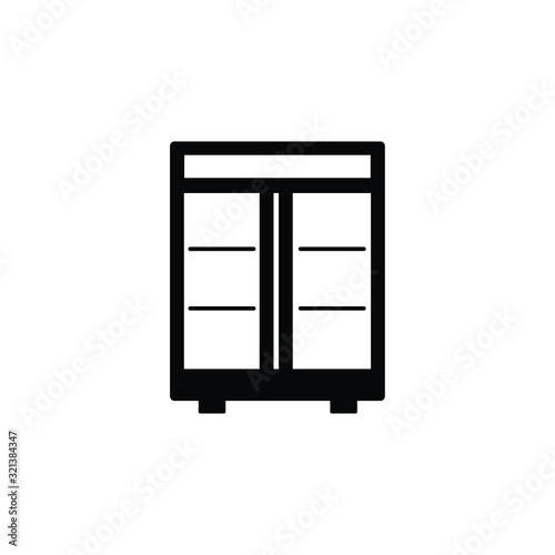 Beverage freezer icon vector on white