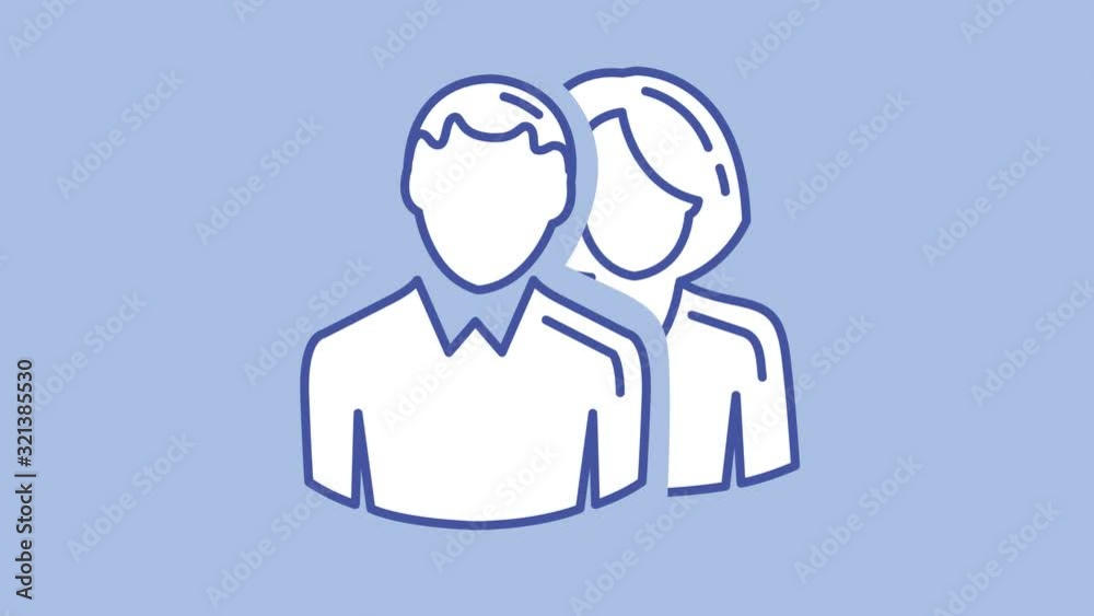 Man and woman line icon on the Alpha Channel Man and woman line icon on the Alpha Channel