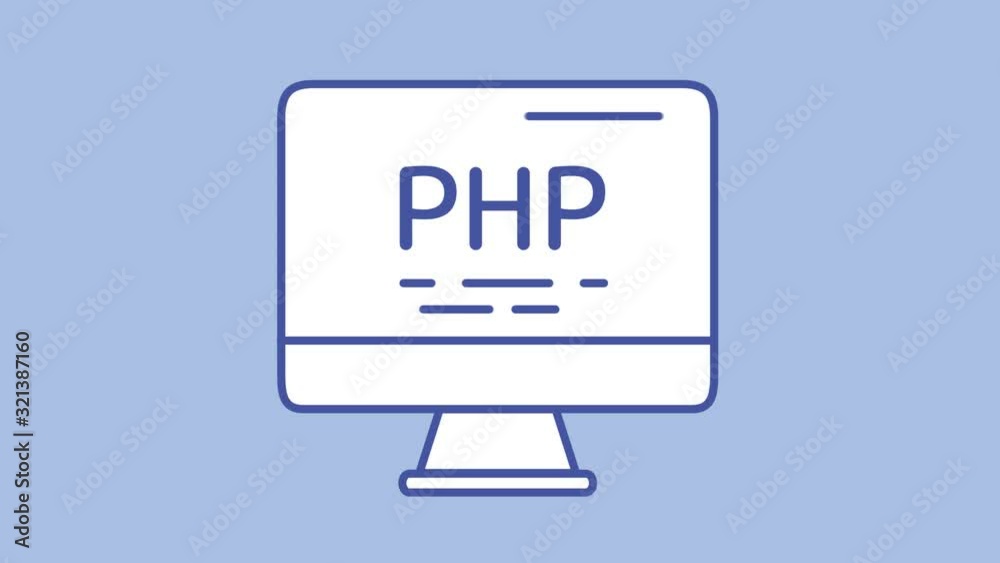 PHP line icon on the Alpha Channel PHP line icon on the Alpha Channel