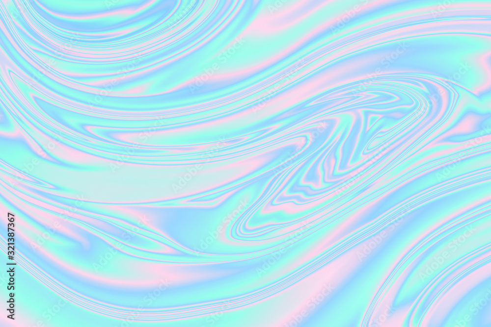Obraz premium Abstract Natural Luxury marble texture. Wonderful background in Holographic Foil. Digital art. Marbleized effect.