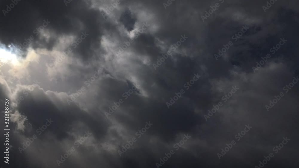 太陽と暗黒の雲 タイムラプス 太陽と暗黒の雲 タイムラプス