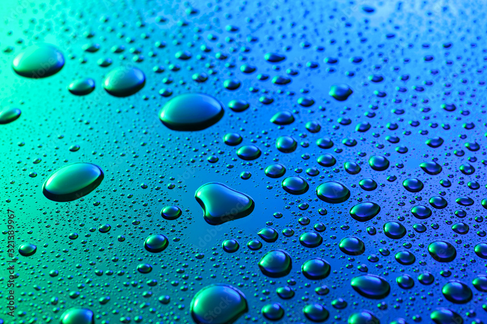 Water drops on color background Water drops on color background