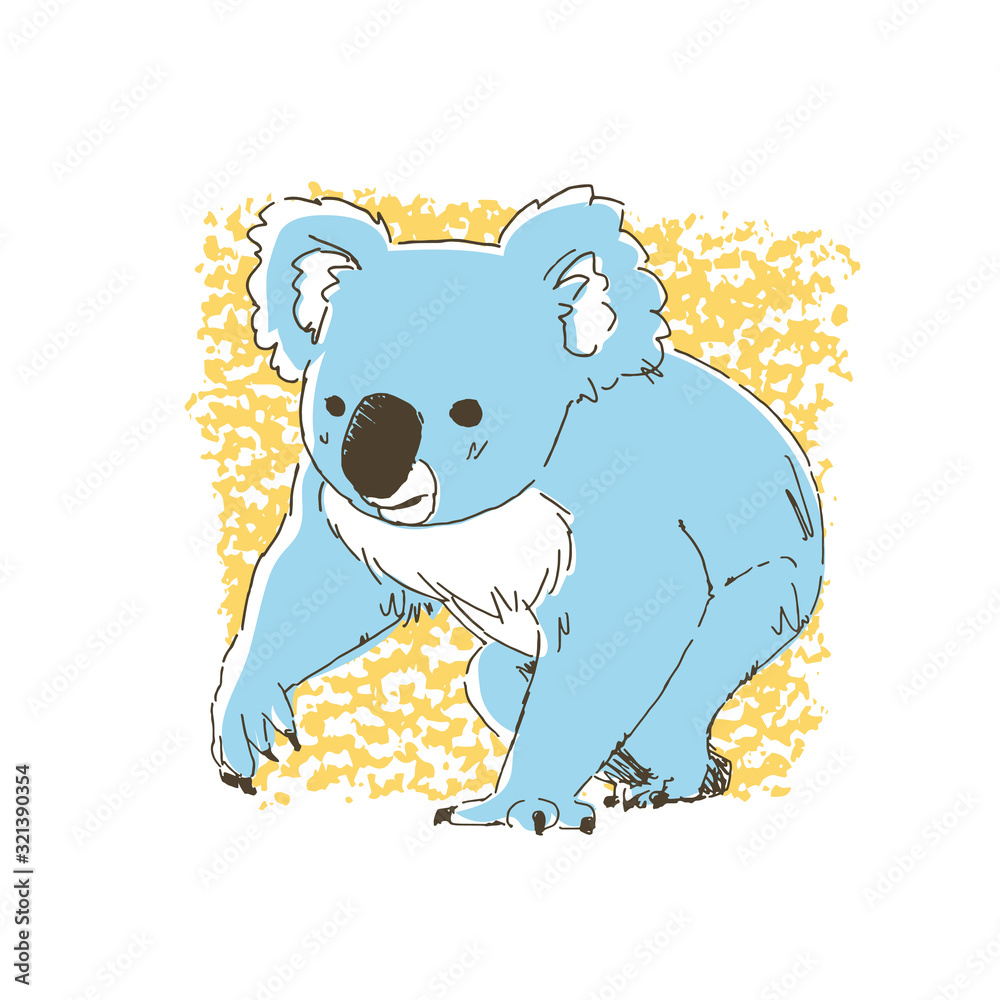Photography ブルーのコアラのイラスト