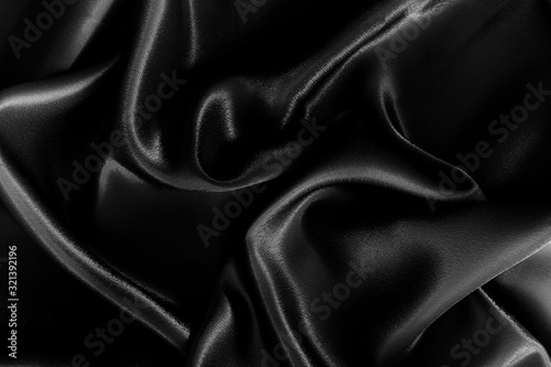 Black fabric sheets texture use for background