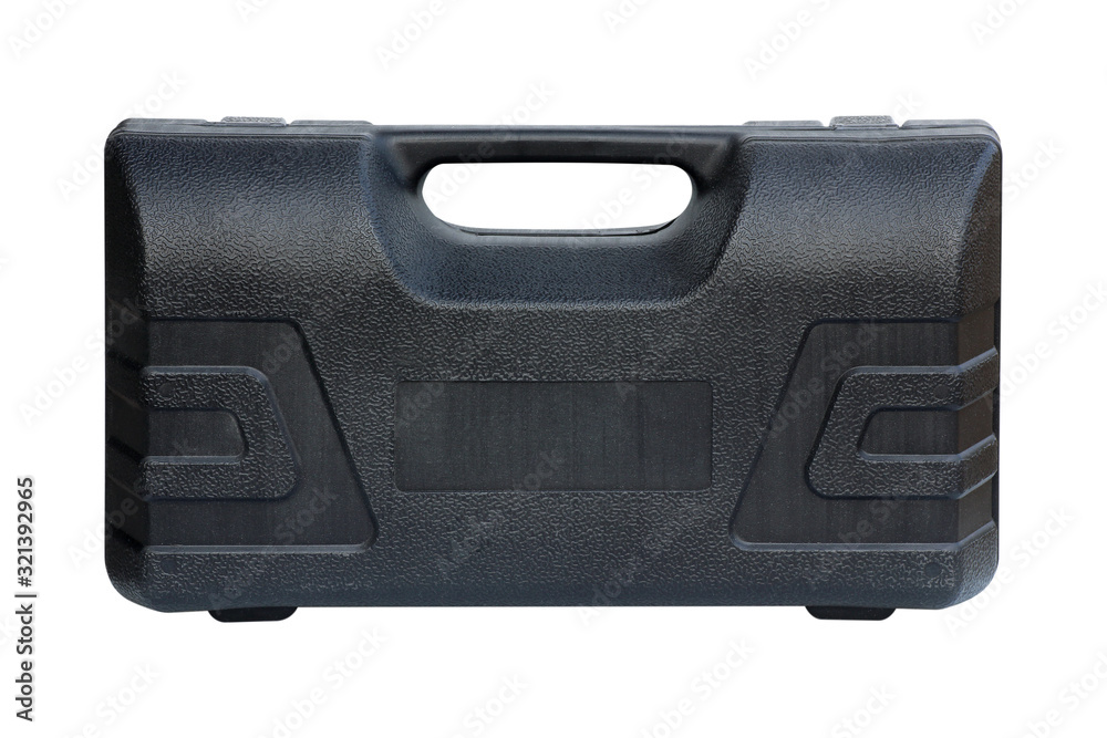 Naklejka premium plastic tool box isolated on white background