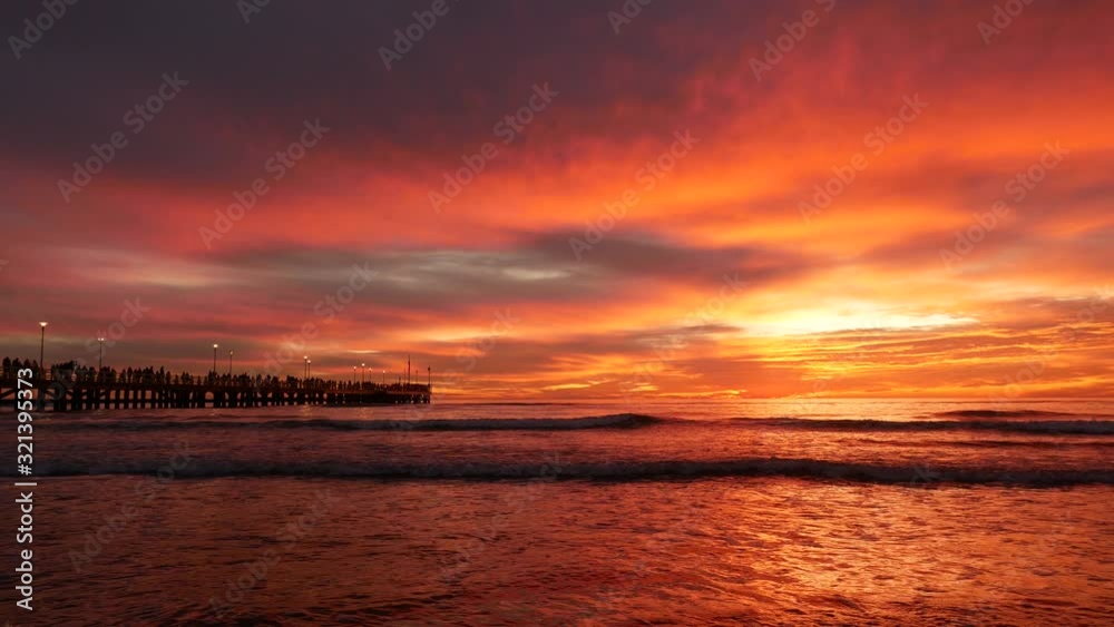 Forte dei Marmi's pier in a wonderful fiery sunset Forte dei Marmi's pier in a wonderful fiery sunset