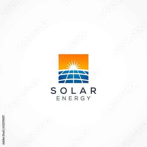 abstract solar energy business logo