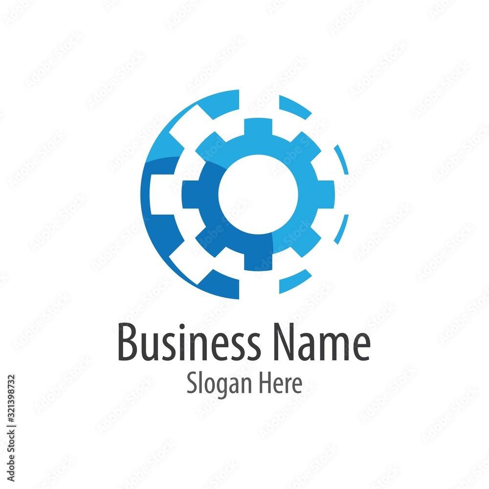 Gear logo vector icon