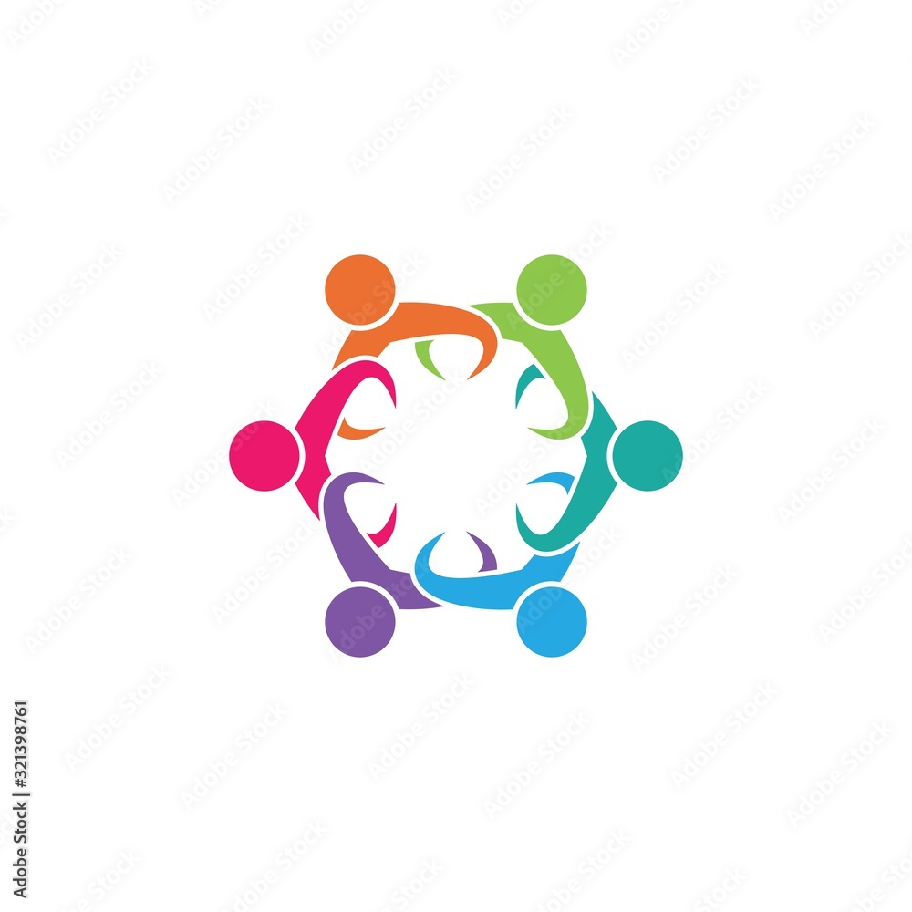 Teamwork logo creative vector icon Teamwork logo creative vector icon