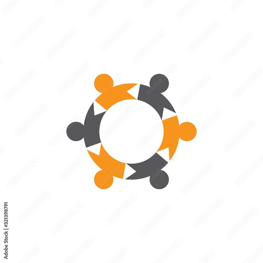 Teamwork logo creative vector icon