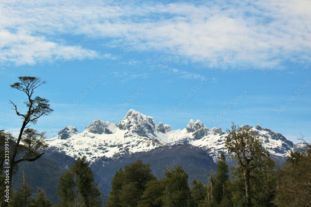 mountains in winter