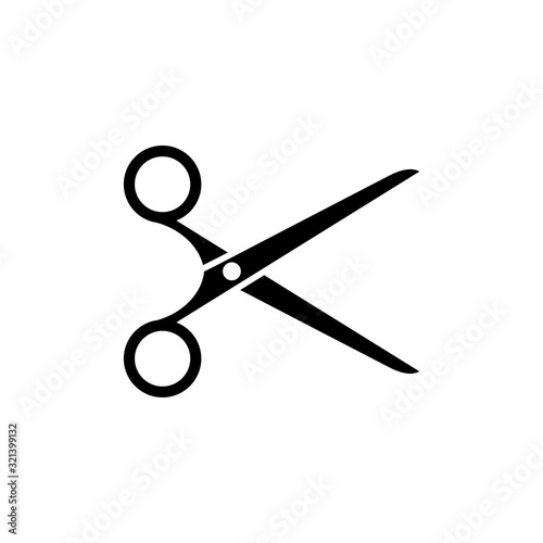 scissor icon design vector logo template EPS 10
