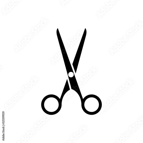 scissor icon design vector logo template EPS 10