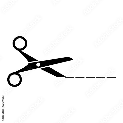 scissor icon design vector logo template EPS 10