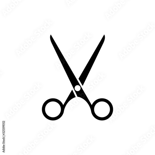 scissor icon design vector logo template EPS 10