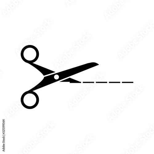 scissor icon design vector logo template EPS 10