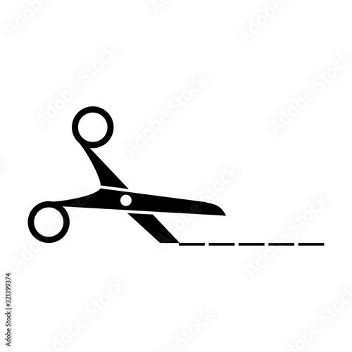 scissor icon design vector logo template EPS 10