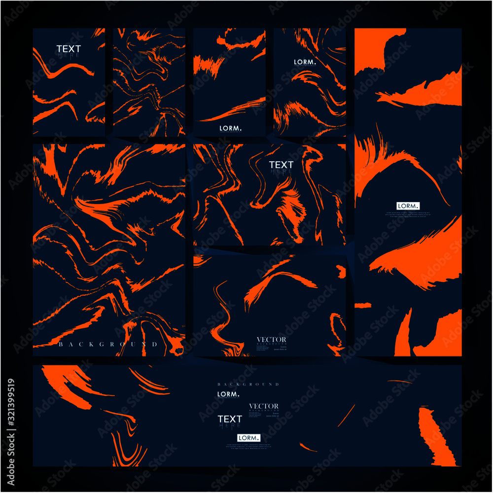 Naklejka premium Digital Marble Cover Card Design for your Business with Abstract Lines.