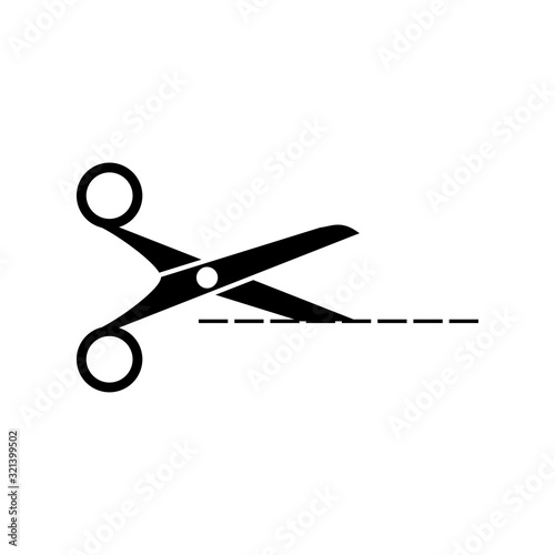 scissor icon design vector logo template EPS 10