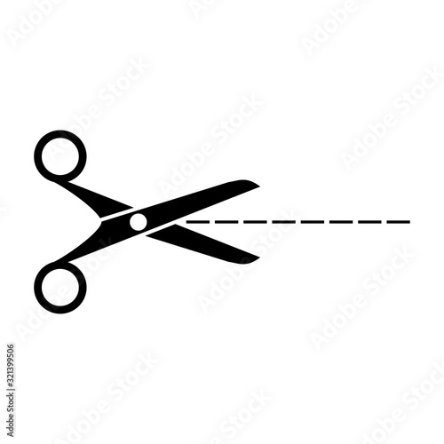 scissor icon design vector logo template EPS 10