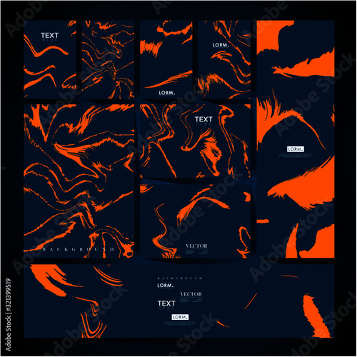 Digital Marble Cover Card Design for your Business with Abstract Lines.