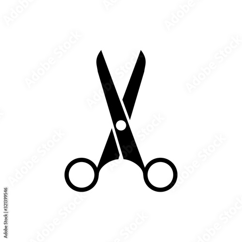 scissor icon design vector logo template EPS 10
