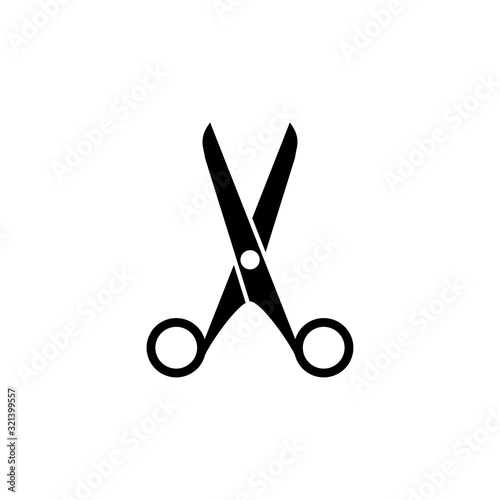 scissor icon design vector logo template EPS 10