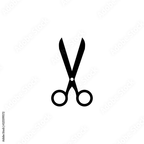 scissor icon design vector logo template EPS 10